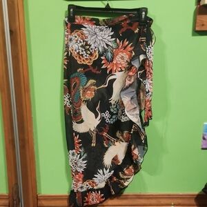 Sarong Cranes Dragon Swim Oriental